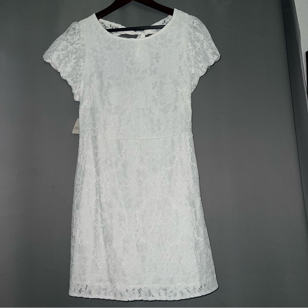 Free People white lace mini dress